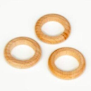NWT Grapat Wooden Toys Natural Rings Set of 3